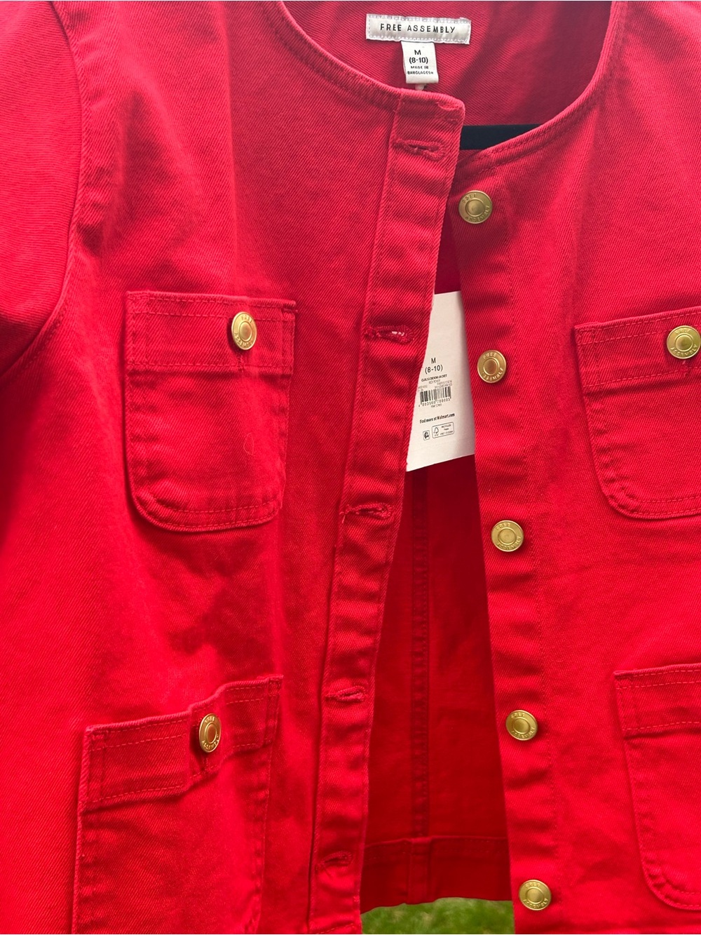 Free Assembly Red Jean Jacket - Picture 7 of 9